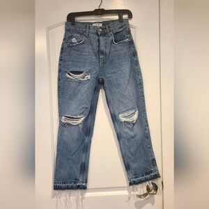 We the free  iconic ripped high waisted baggy style free people  jeans s…